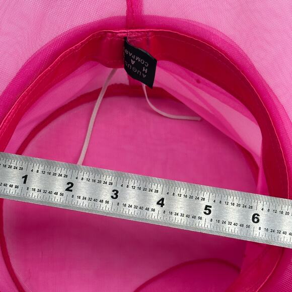 August Hat Company Fuchsia Organza Kentucky Derby Church Wedding Wide Brim Hat main image 11